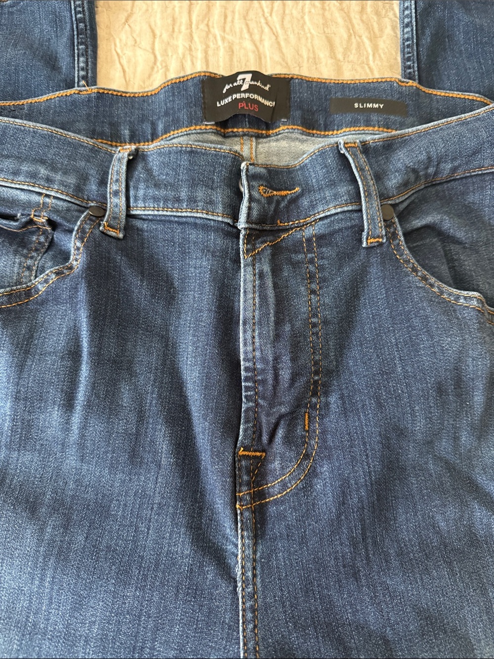 Mens 7 For All Mankind Luxe Performance Blue Jeans